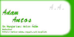 adam antos business card
